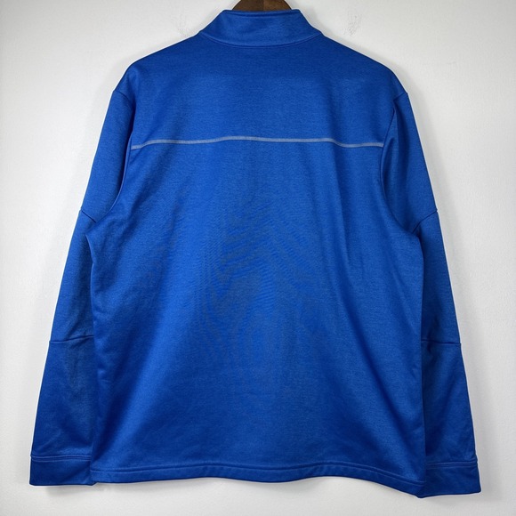 Callaway Pullover Mens Large Blue Quarter Zip Jacket Dri Fit Cloth Lined Golf - Picture 2 of 10